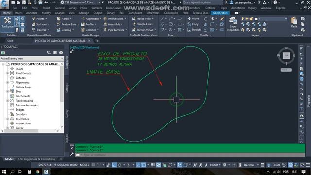 Diretrizes em (Projeto de armazenamento de Material) no AutoCAD Civil 3D 2021 | Aula1 de 10 смотреть онлайн