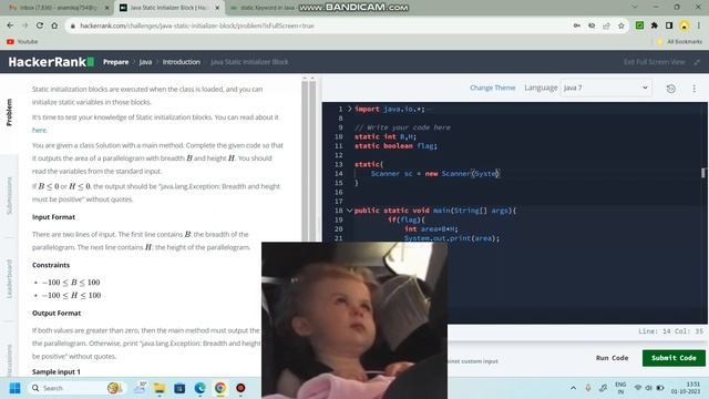 #10 Java Static Initializer Block || Solution смотреть онлайн