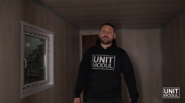 Дачный блок-контейнер с отделкой ламинат-панелями от компании ЮнитМодуль