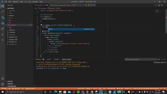 Advance Flutter Crash Course 2021-2022 | Scaffold | Data Types | Git | Hindi/Urdu смотреть онлайн