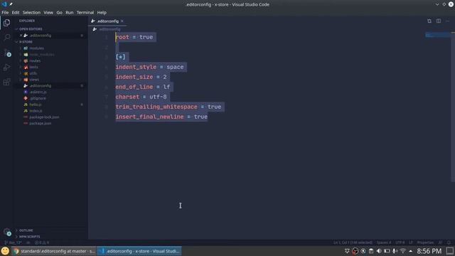 13. Node Ecommerce - Add Editorconfig смотреть онлайн