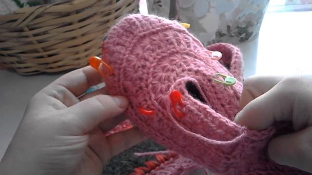 Тапочки на войлочной подошве: узором звездочки