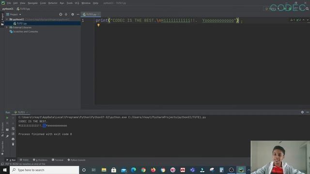 Write your first program | Learn Python | Python tutorials for absolute beginners | codec смотреть онлайн