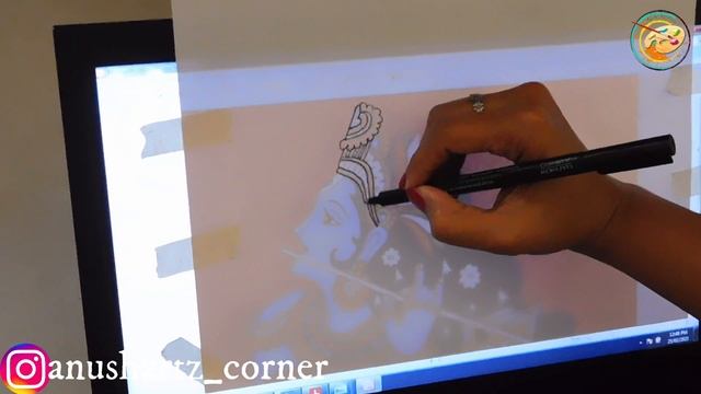 EASY TECHNIQUE to trace Large images from Small images| MURAL PAINTING OUTLINE TRACING смотреть онлайн