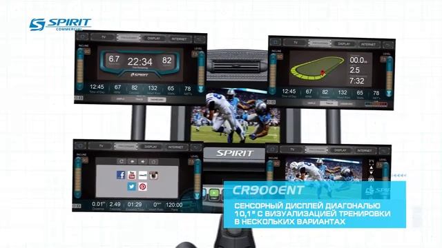 Велотренажер SPIRIT CR900ENT смотреть онлайн