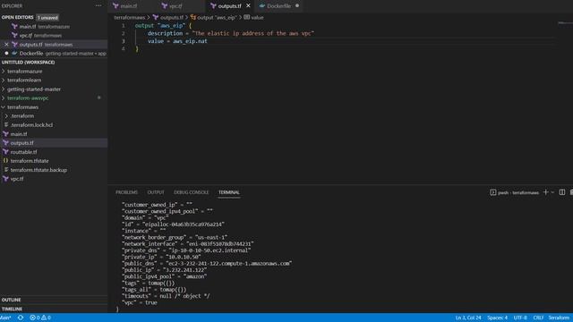 What are outputs in Terraform? смотреть онлайн