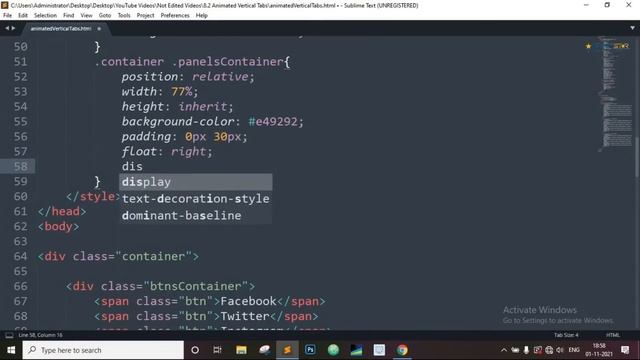 Animated Vertical Tabs Using HTML,CSS & JavaScript | Switchable Tab Contents | Tab Menu смотреть онлайн