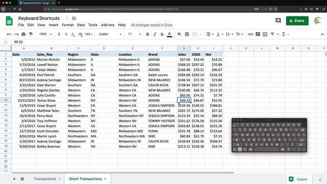 Google Sheets - Keyboard Shortcuts смотреть онлайн