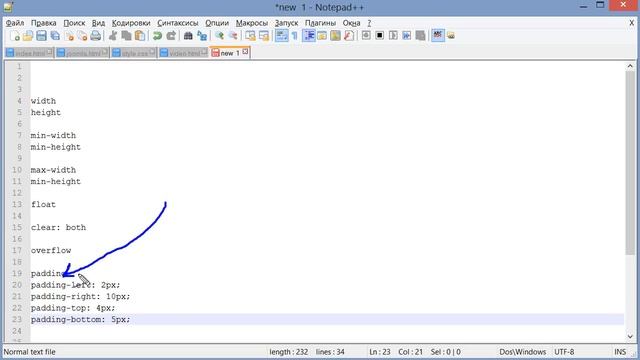 Параметры отступов - как задать внутренние отступы для контейнера (Основы HTML и CSS)