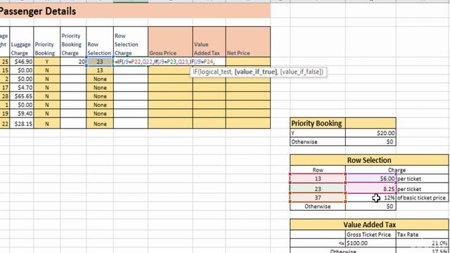 MS Excel Building Business Application 019 Rule 3 5 5 Priority Row Reservation and VAT Solutions смотреть онлайн
