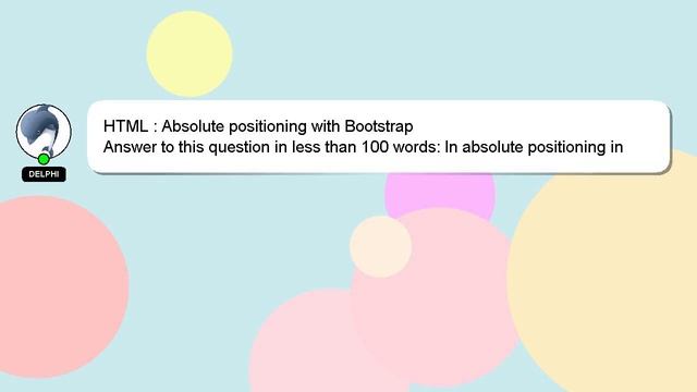 HTML : Absolute positioning with Bootstrap смотреть онлайн
