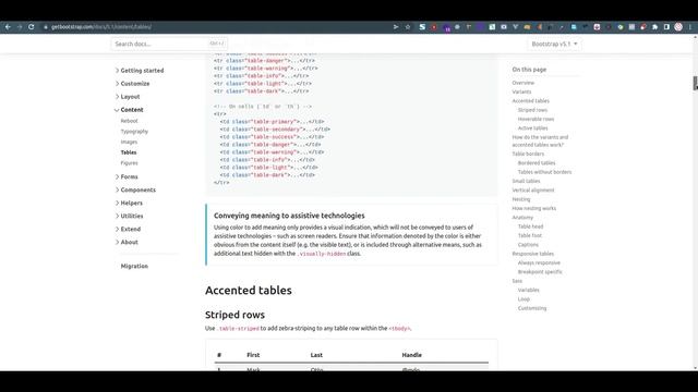 6 - bootstrap 5 tables смотреть онлайн