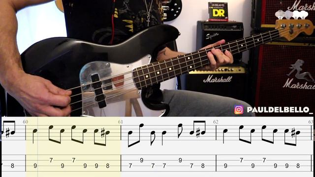 [isolated bass] Nirvana - Come as you are / bass cover / playalong with TAB смотреть онлайн