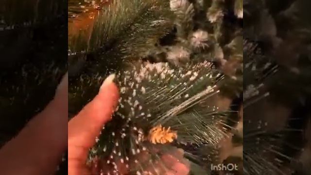 Искусственная елка пушистая сосна с инеем на кончиках и шишками из ПВХ, 150 см, 180 см, 210 см смотреть онлайн