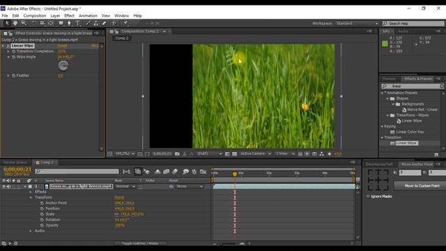 Adobe After Effect: crop видео с нужной стороны. смотреть онлайн