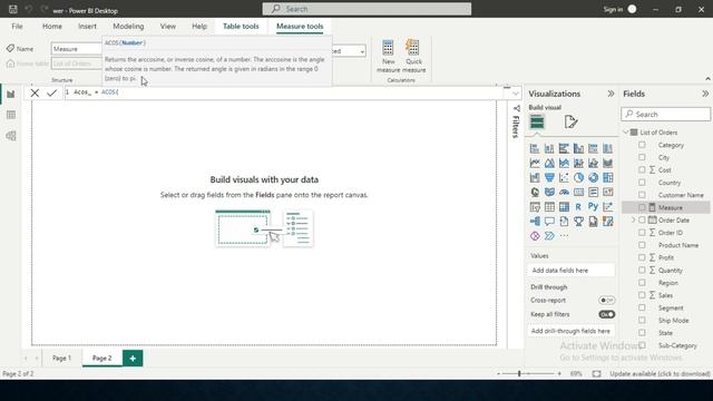 ACOS (DAX) function - Switch (DAX)| Mathematical function (DAX) In Power BI - Day 17- Gokul Tech смотреть онлайн