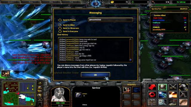 Warcraft 3 | Zombie Survival Xtreme - Extreme Mode 60 Min | Thai Sv. смотреть онлайн
