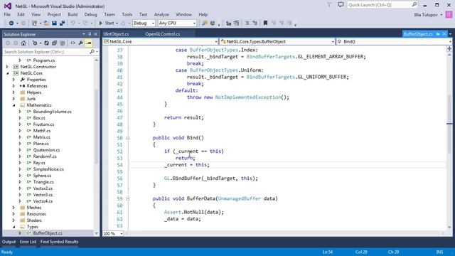 C# + OpenGL. VertexBufferObject, рисуем белый треугольник. смотреть онлайн