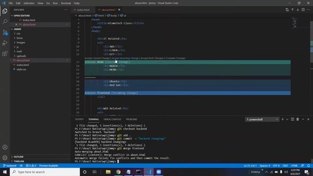 Git Abort Command | How to resolve merge conflicts in Git | смотреть онлайн