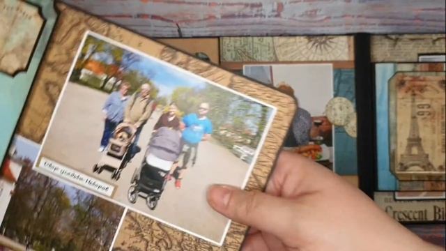 Скрапбукинг. Обзор альбома с фото. Подарок для сестры смотреть онлайн