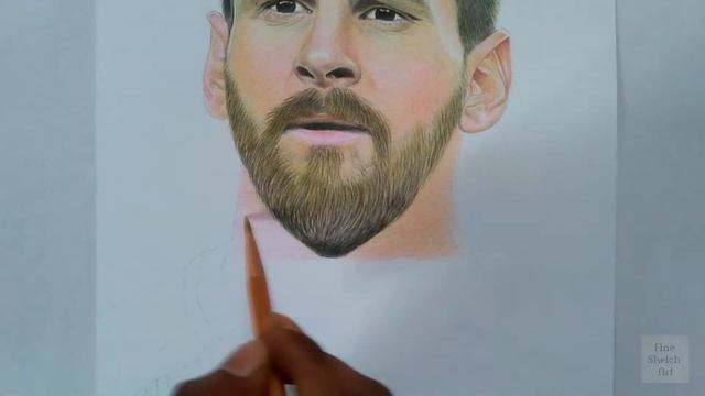 Drawing Lionel Messi Using Camlin Colour pencil rs.90 |Fine Sketch Art| смотреть онлайн
