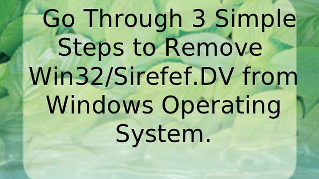 Win32/Sirefef.DV : Delete Win32/Sirefef.DV смотреть онлайн