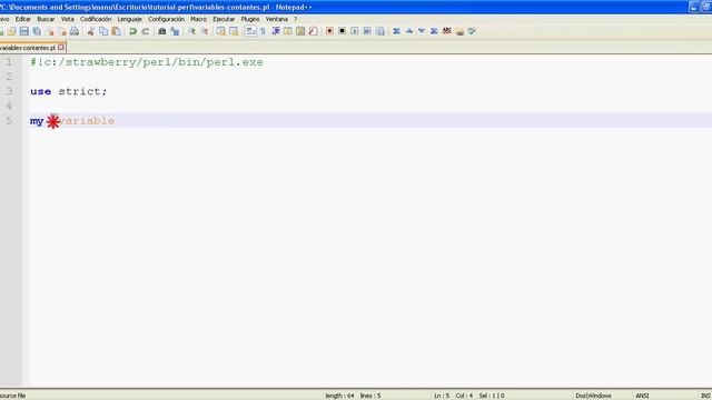 Tutorial de Perl parte 2 - Variables y Constantes смотреть онлайн