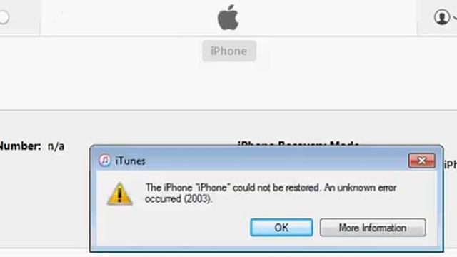 how to fix iphone error 2003 fix смотреть онлайн