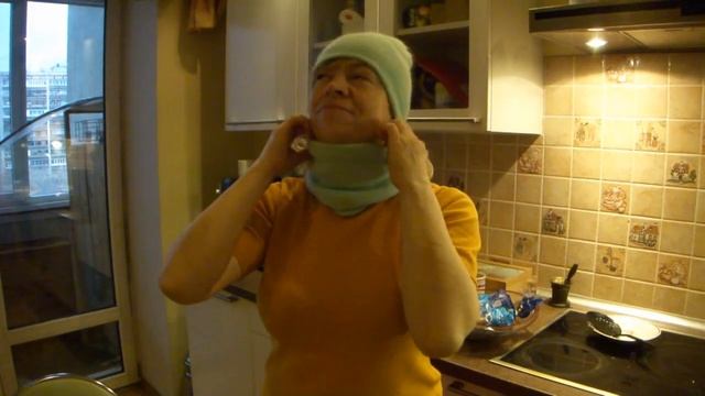 Шапка, снуд и рукава из пуха кролика смотреть онлайн