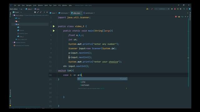 java programm using switch case. смотреть онлайн