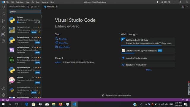 install visual studio code,setting up for python development &your first "hello world" python scrip смотреть онлайн