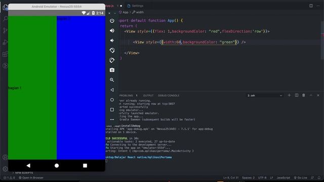 #4 Belajar React Native Dasar Bagi Pemula - Pengenalan Flex Direction pada React Native смотреть онлайн