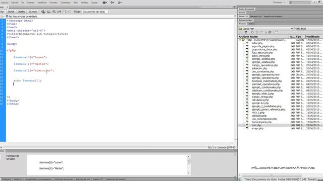 Curso PHP MySQL. Arrays I. Vídeo 30 смотреть онлайн