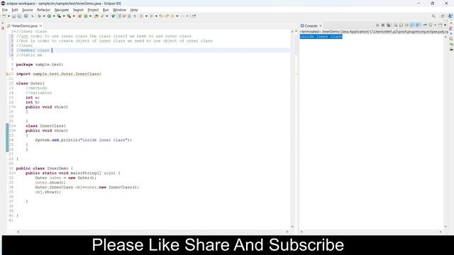 Java Programming Tutorial For Beginner 2023 Part 13 Inner Class In java смотреть онлайн