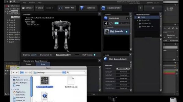 Import and save OBJ files inside Element 3D