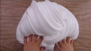 Флаффи слайм без клея. Новый загуститель. Как сделать лизуна из крема