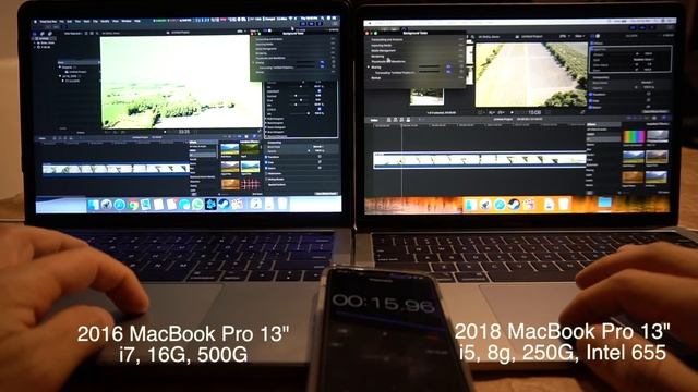Final Cut Pro (FCPX) on 2018 Macbook Pro 13" i5 vs 2016 MacBook Pro 13" i7 Review смотреть онлайн