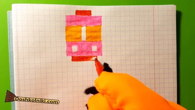 Как Рисовать Железную дорогу по клеточкам? ? Рисунки по клеточкам с Котом Баюном (2019 год) смотреть онлайн