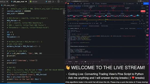 Trading Bots & Algo Trading Live (Converting Trading View To Python) смотреть онлайн