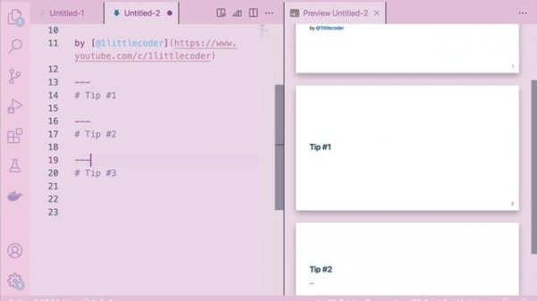VSCode Tutorial: Create slide deck presentation with Markdown on Visual Studio Code
