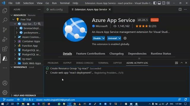 React app deployment with the help of vs code | azure web services | azure devops | mooglelabs смотреть онлайн