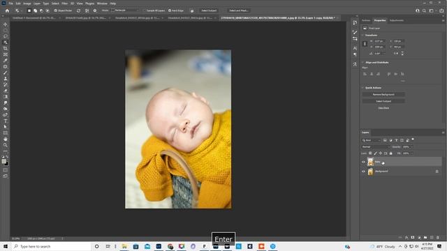 Fixing blanket, adding texture, refine edge on baby in Photoshop смотреть онлайн
