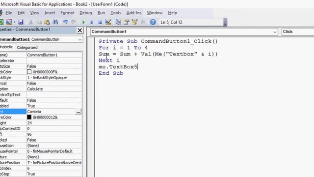 Sum Multiple Textbox Excell VBA Loop смотреть онлайн