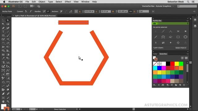 Split a Path in Illustrator | VectorScribe смотреть онлайн