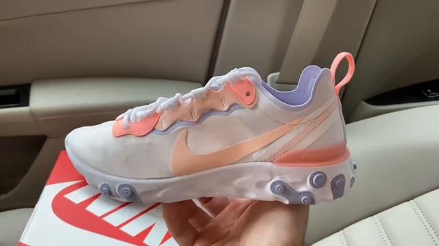 Nike React Element 55 Pale Pink Womens sneaker смотреть онлайн
