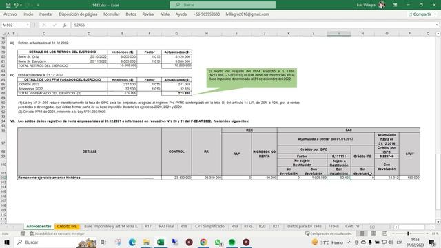 RENTA SII Régimen Pro pyme en base a retiros (art. 14 letra D) N° 3 de la LIR) Plantilla Excel смотреть онлайн