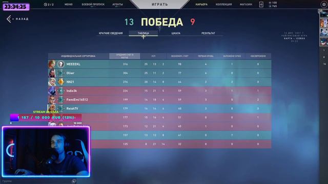 VALORANT | РЕЙТИНГОВЫЕ МАТЧИ! ДА БУДУТ ПОБЕДЫ! с вас подписка + like! смотреть онлайн