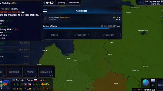 Age of History II: Modern World; sandbox mode. Estonia part №7 смотреть онлайн