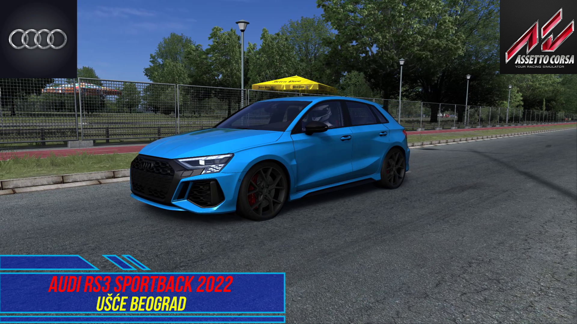 Audi RS3 Sportback 2022 - Ušće Beograd / Assetto Corsa. смотреть онлайн