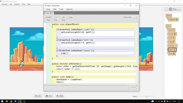 Project Greenfoot Membuat Game "BunnyJump" смотреть онлайн